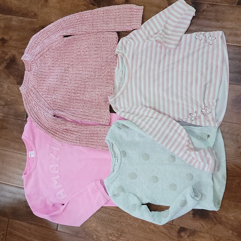 Set of 4 youth long sleeve sweaters/shirt